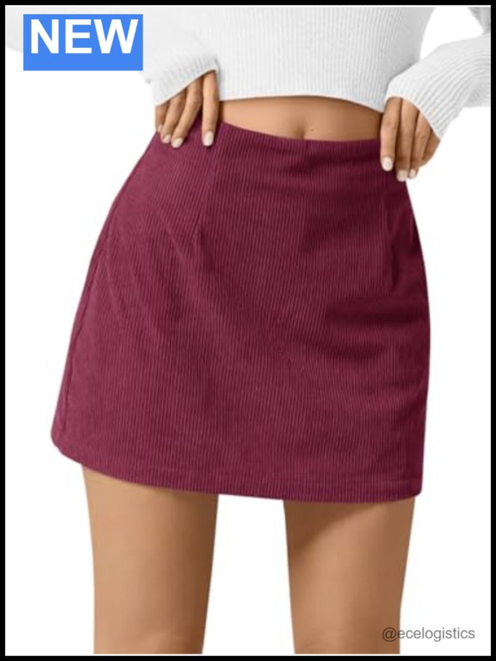 Corduroy Mini Skirt High Waisted A-Line Short Skirt Business Casual Fall Winter